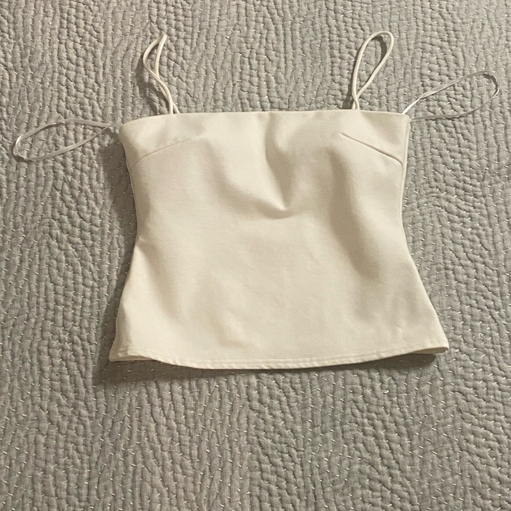 Love, Bonito Cream Padded Sleeveless Top